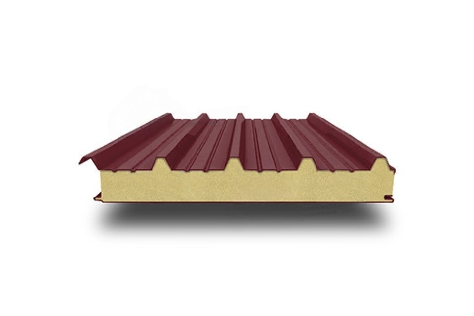 Кровельная сэндвич-панель с пенополистиролом, 1000х60 мм, 0.5/0.5, Viking