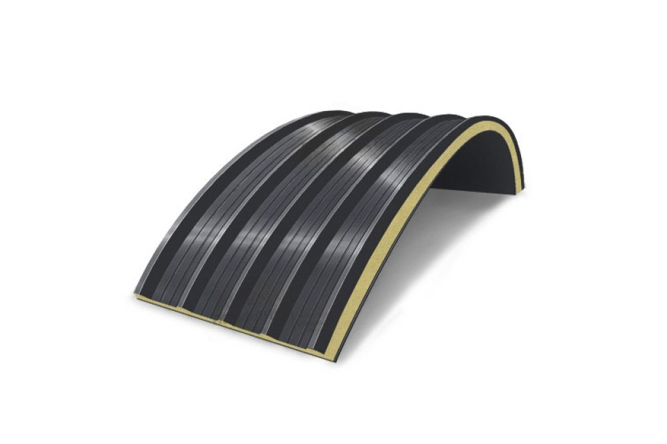 Арочная сэндвич-панель с пенополистиролом, 1200х150 мм, 0.5/0.5, Viking