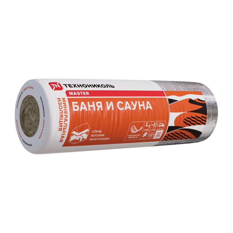 Утеплитель ТЕXНОНИКОЛЬ Баня и сауна, 12500х1200х150